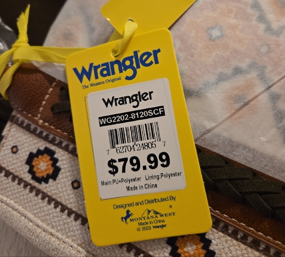 Wrangler Tan and Cream Women's Tote - Picture 3 of 3